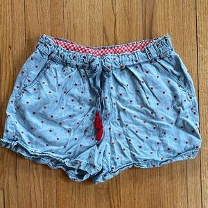 Matilda Jane Red Polka Dot Chambray Women's Shorts | M